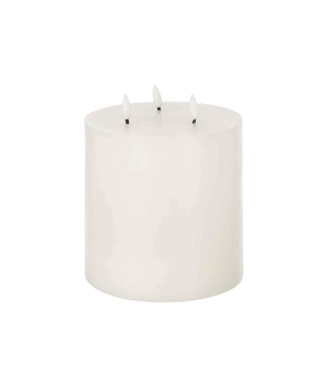 Paris Prix - Bougie Led Déco 3 Flammes 18cm Blanc