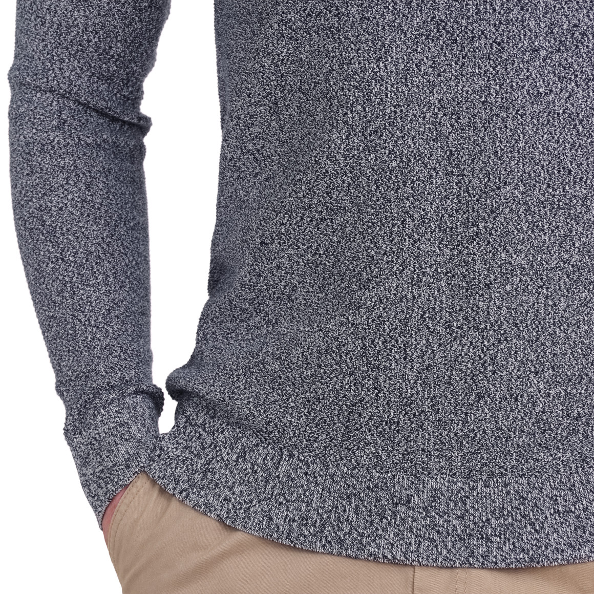 VanVaan Denim Herren Pullover meliert schwarz