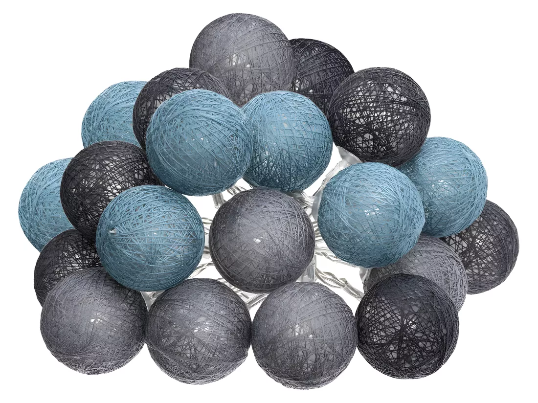 Guirlande 20 boules Dune D6 cm - ATMOSPHERA