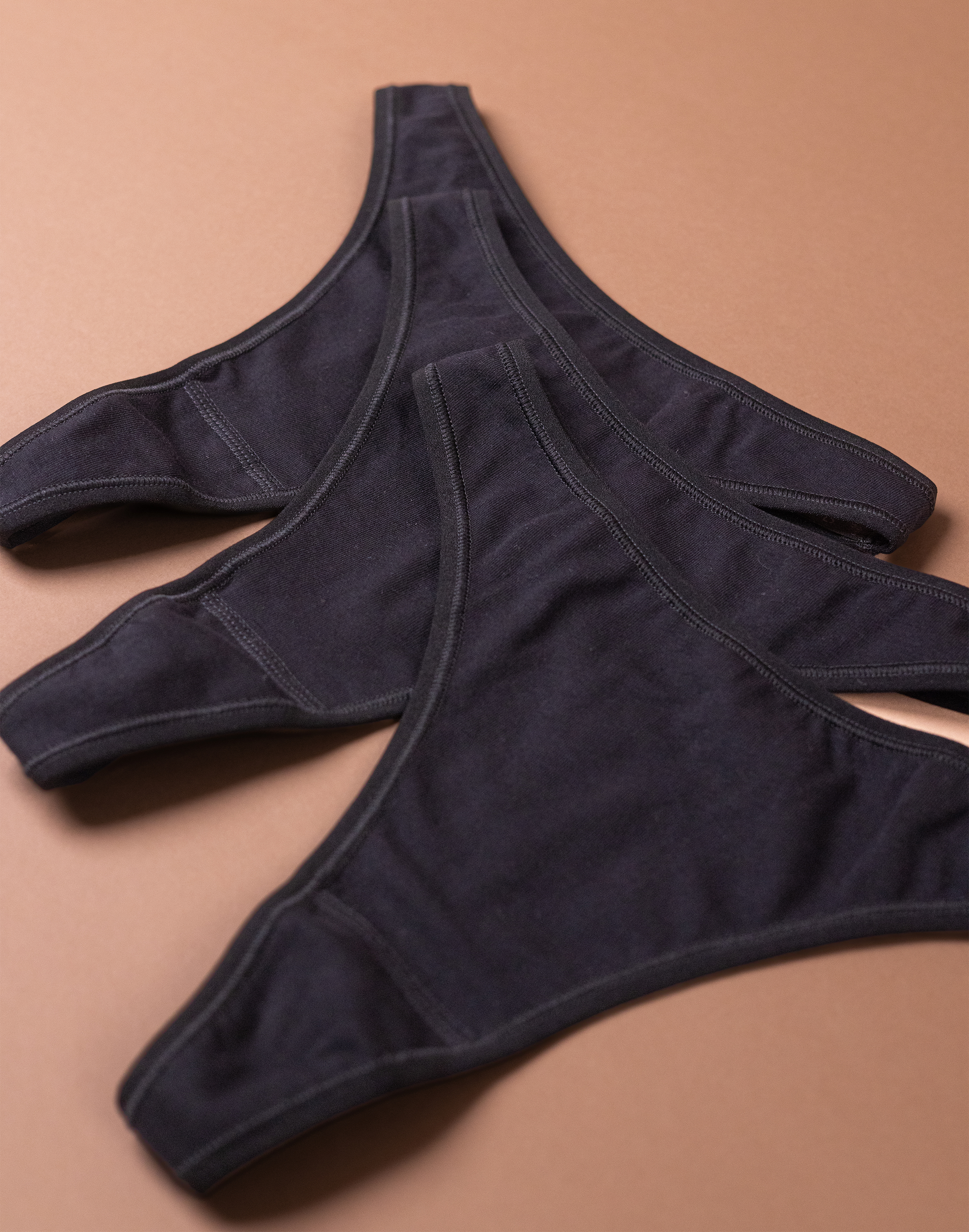 String met hoge taille van katoen voor dames (3 stuks)