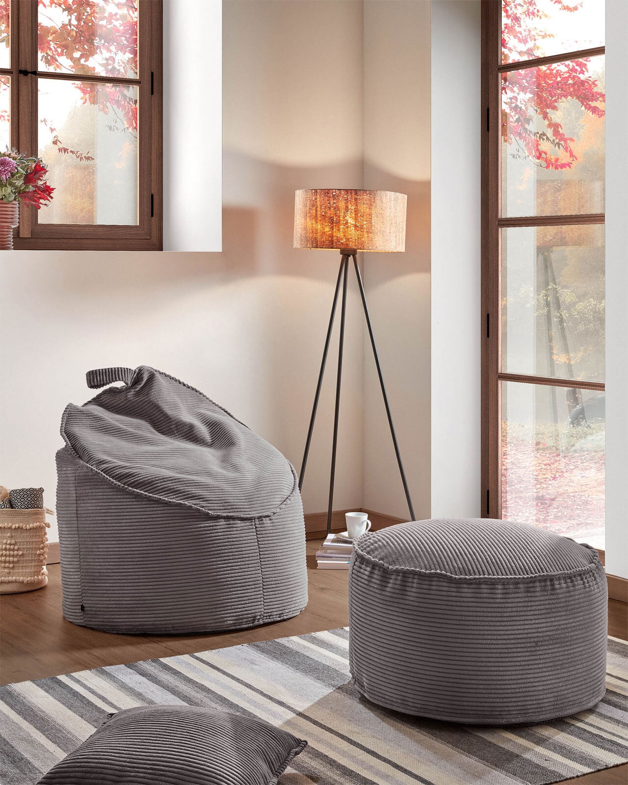 Kave Home Pouf WILMA grau