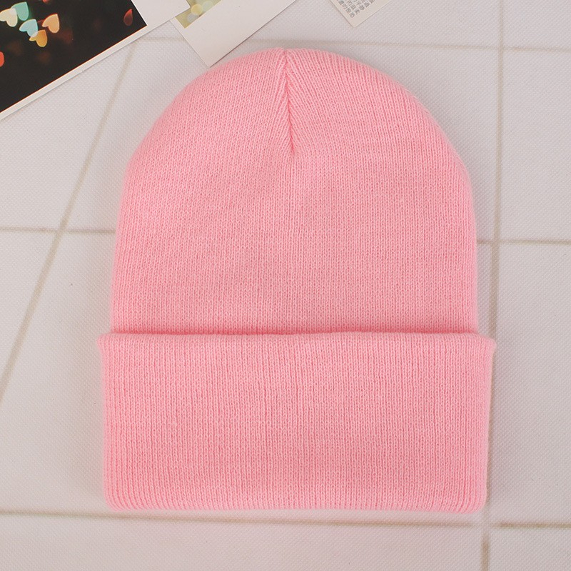 Unisex Strickmütze Beanie Winter Mütze (One Size) - Rosa