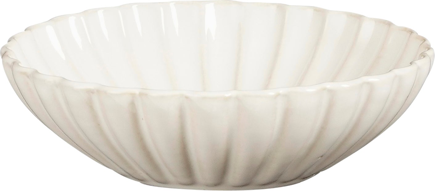 Mica Decorations schaal wit Pesca D 12 H 3,5 cm