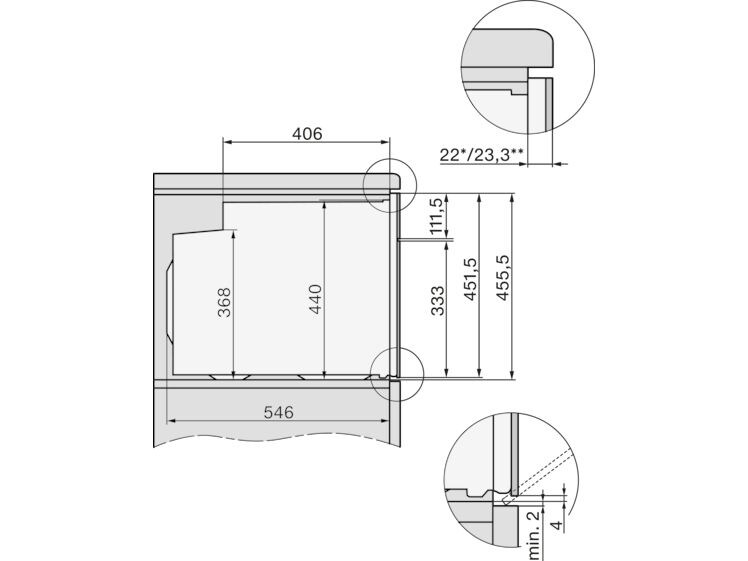 Miele Einbaubackofen H 7440-60 BPX Schwarz A Griffloser Kompakt-Backofen