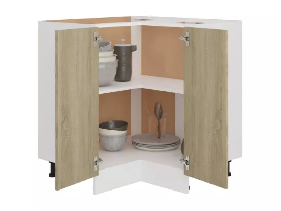 Armoire de plancher d'angle chêne sonoma 75,5x75,5x81,5 cm bois