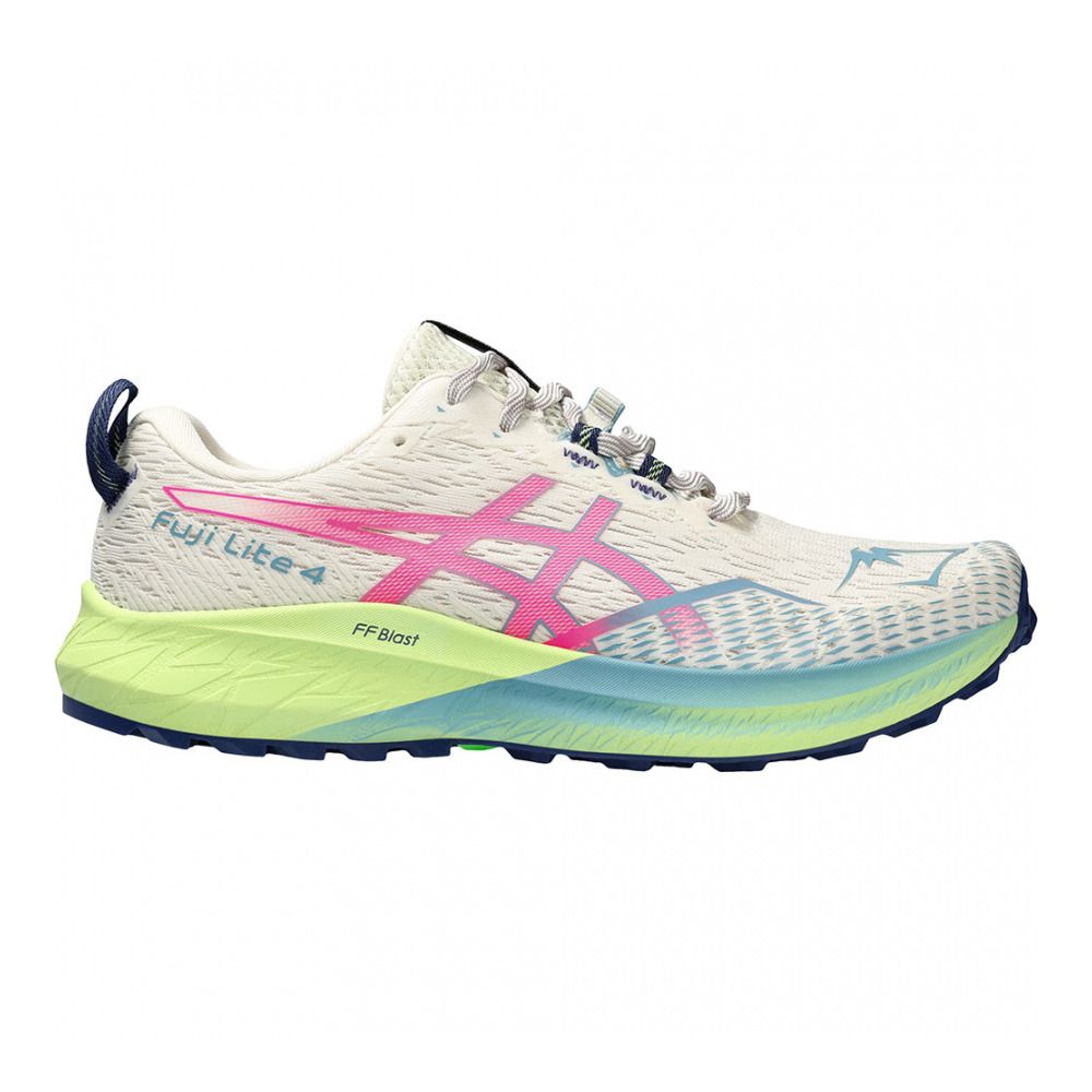Asics FUJI LITE 4 - Chaussures trail Femme birch/hot pink