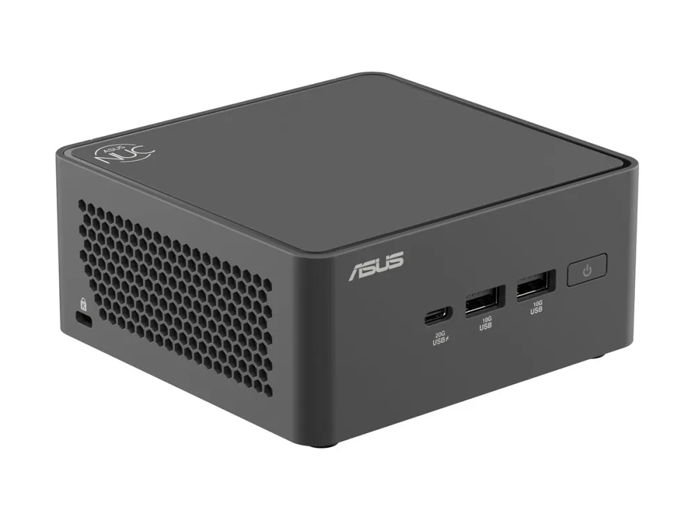 ASUS NUC 15 Pro Tall Kit RNUC15CRHU700002 - Barebone - mini PC 1 x Core Ultra 7 255H / op til 5.1 GHz - RAM 0 GB - Arc Graphics 140T - IEEE 802.11ax (Wi-Fi 6), IEEE 802.11be (Wi-Fi 7), Bluetooth 5.4 - sort