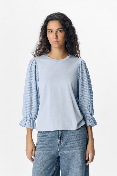 Object blauwe dames t-shirt