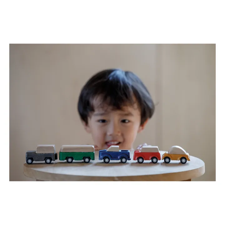 Plan Toys Mini véhicules en bois - Set de 5