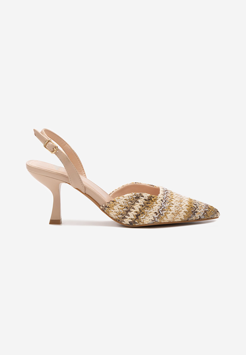 Chaussures à talon fin kaki Shemika