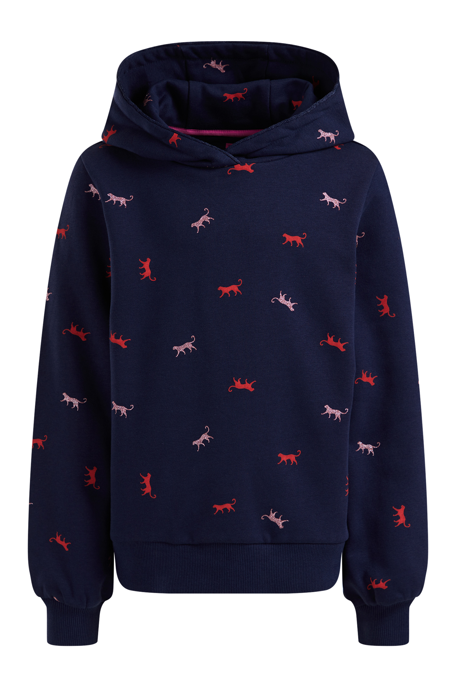 Meisjes sweater met opdruk WE Fashion Donkerblauw