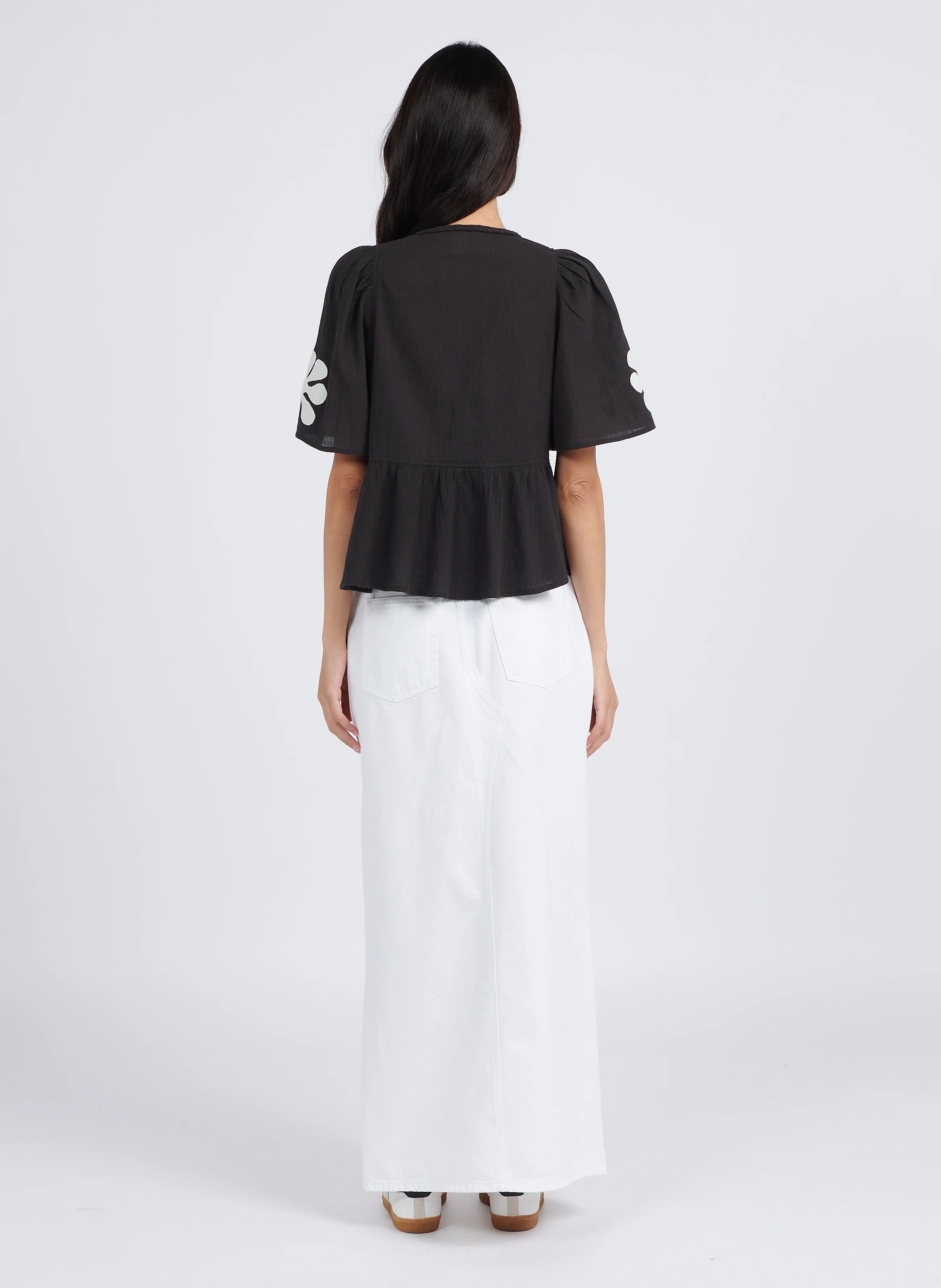 CREW - Baskets basses en cuir bi-matière | Blanc
