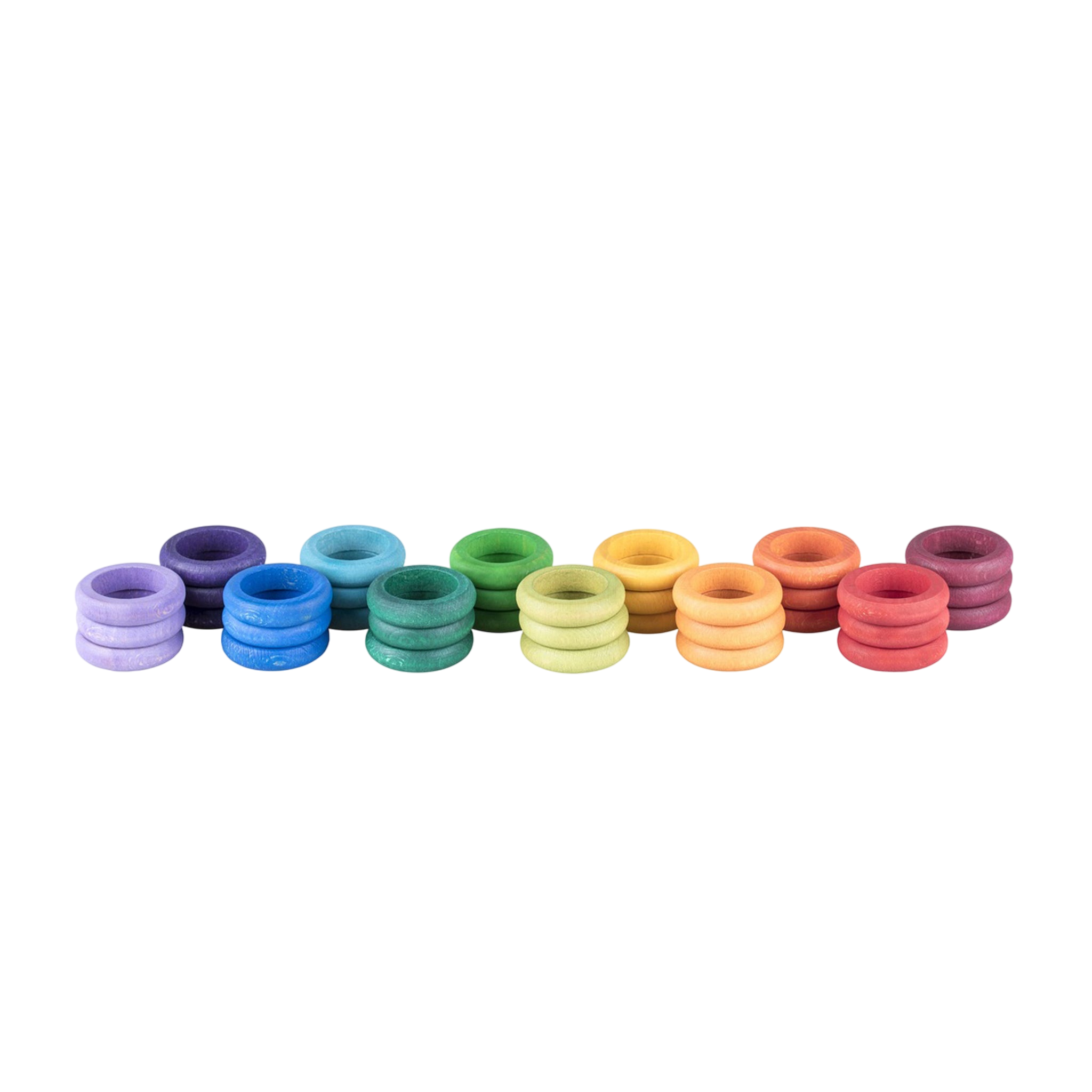 36 Holzringe (12 Farben) Grapat