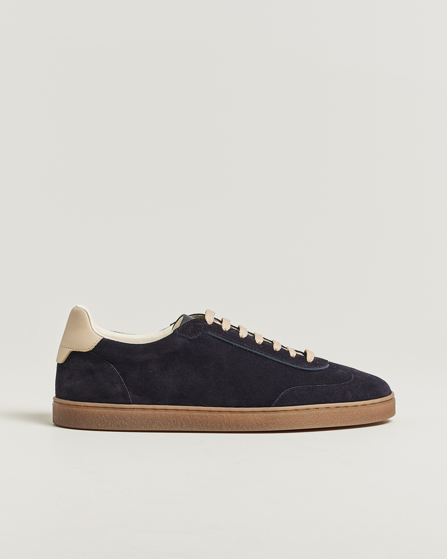 Brunello Cucinelli Classic Sneakers Navy Suede