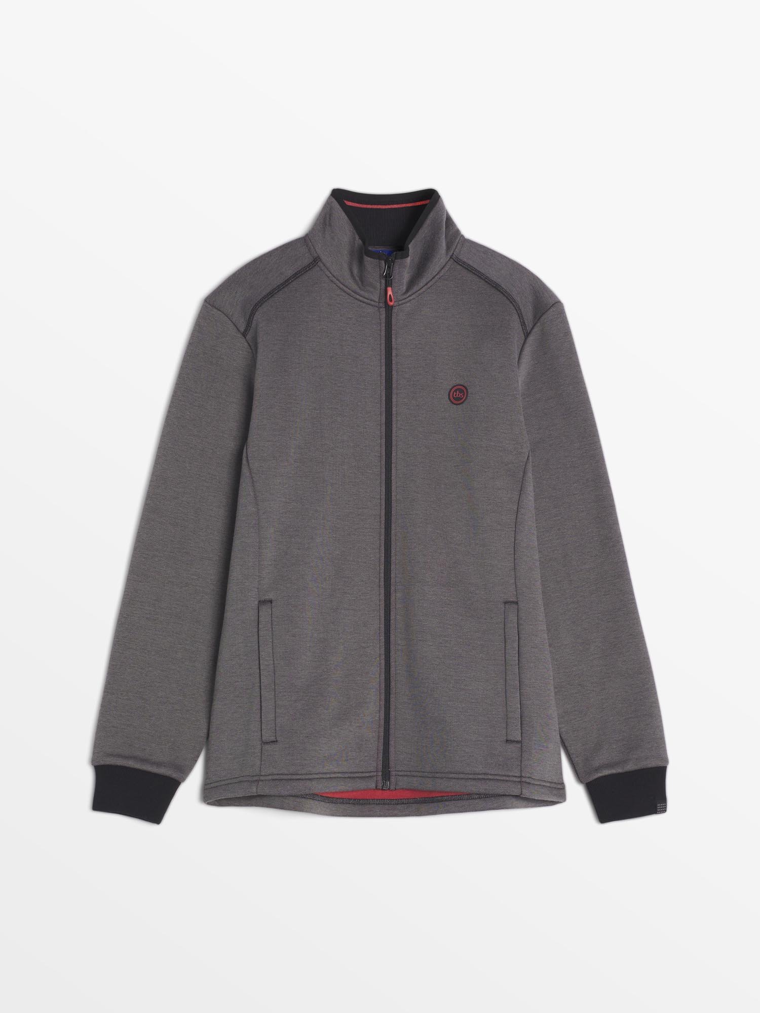 Gilet Homme Zippé Noir et Gris