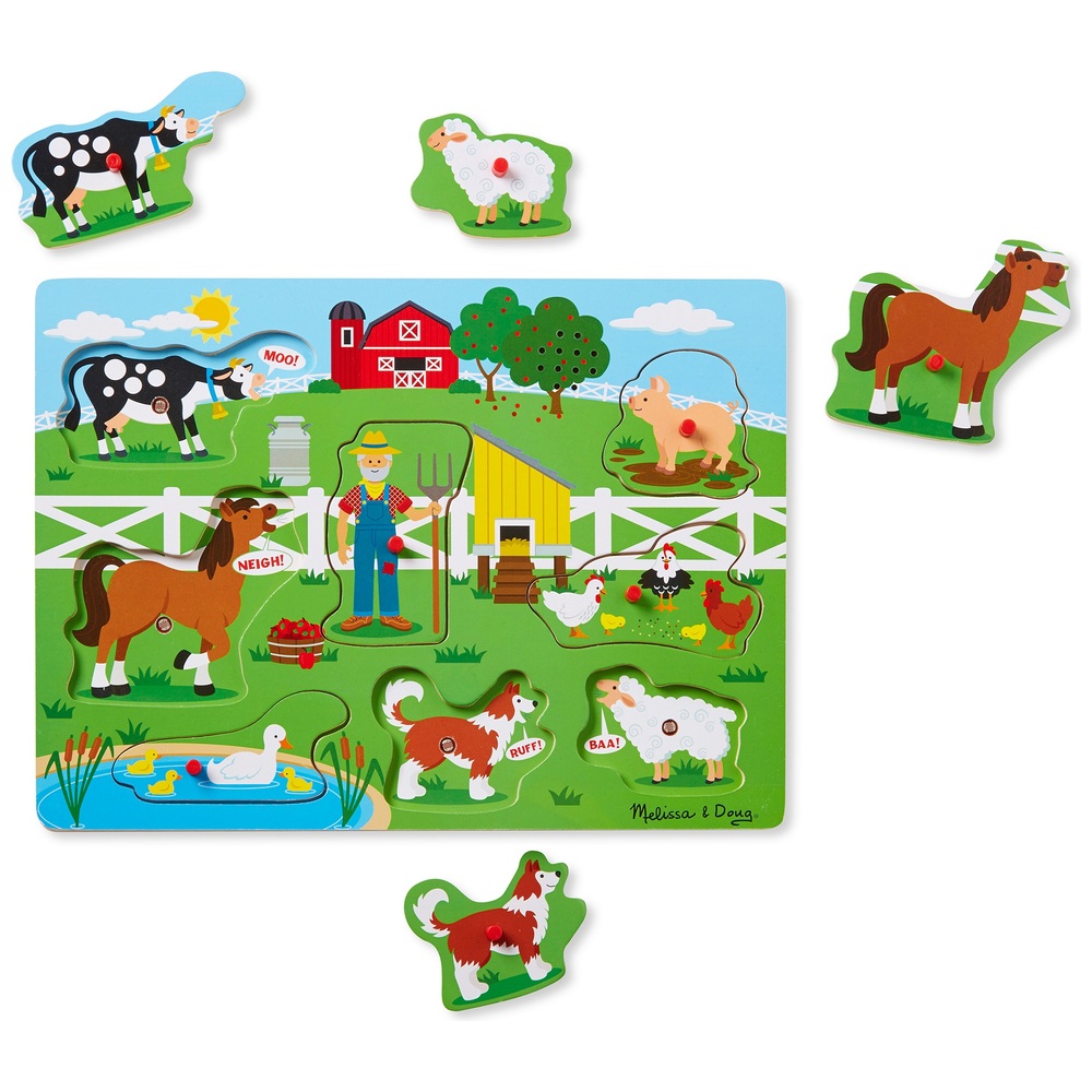 Melissa & Doug Holzpuzzle-Sortiment mit Kinderreimen