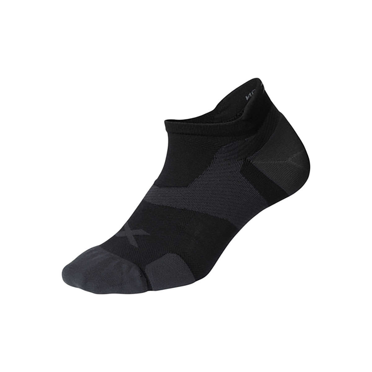 2XU Vectr Cushion No Show Compressiesokken Zwart/Grijs