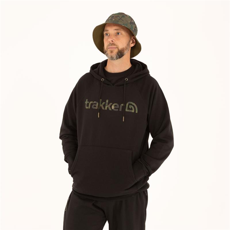 Sweat Homme Trakker Cr Logo Hoody Black Camo - Noir