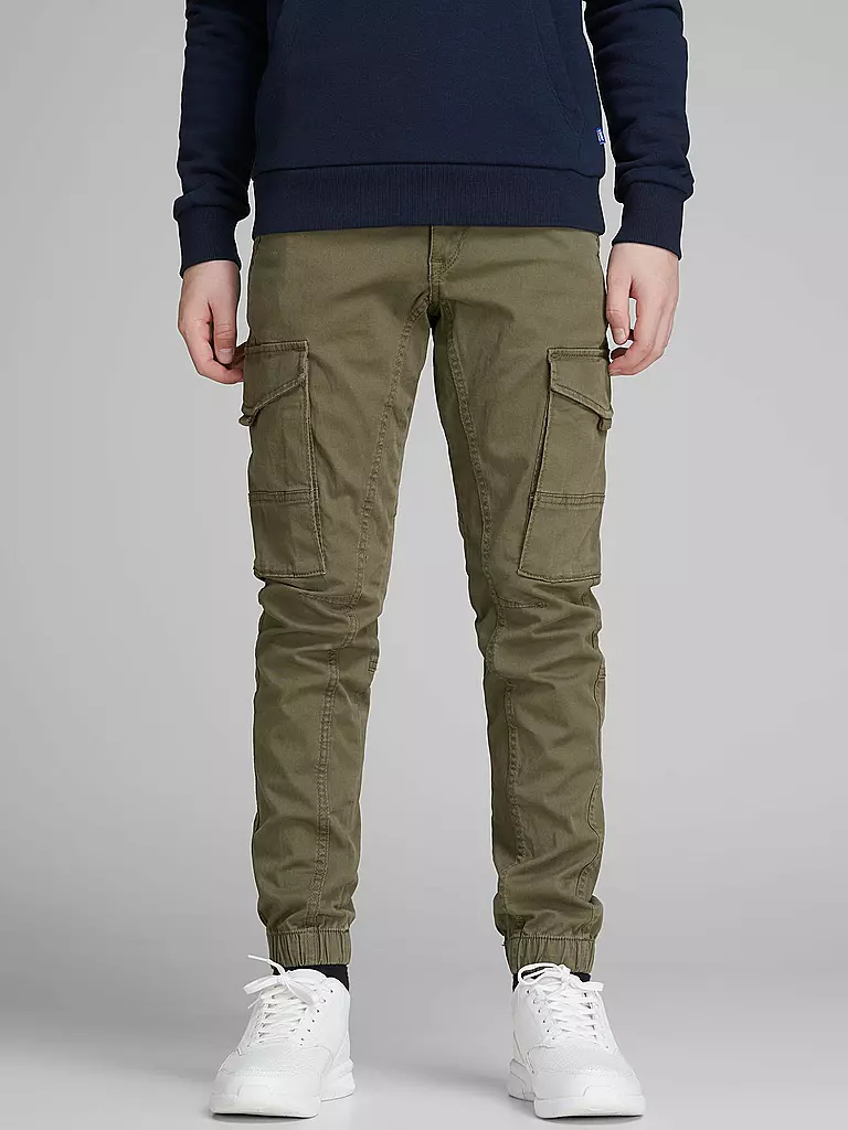 JACK & JONES Jungen Cargohose JJIPAUL JJFLAKE olive