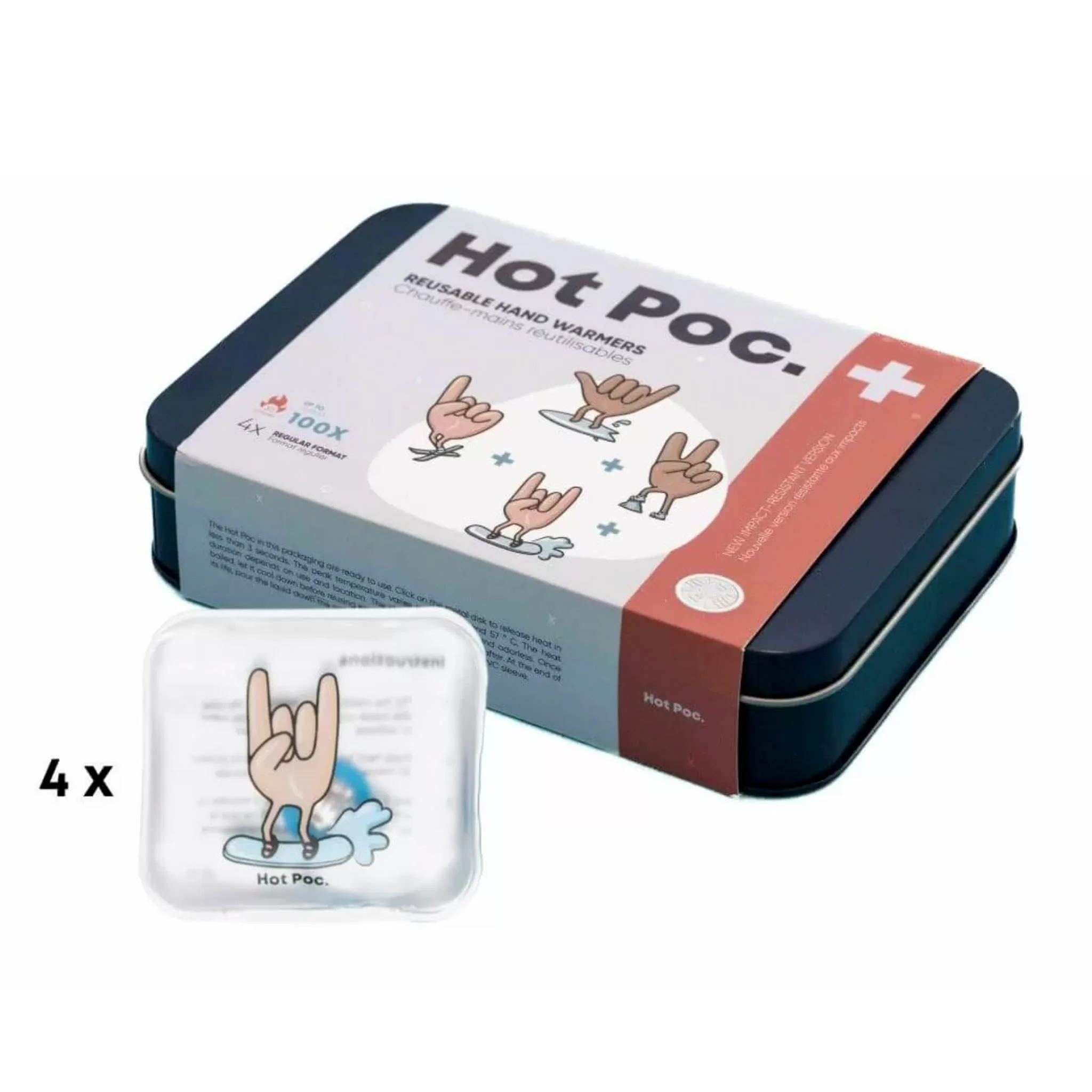 Hot Poc Boîtier (4 réguliers) – Chauffe-mains réutilisables Hot Poc