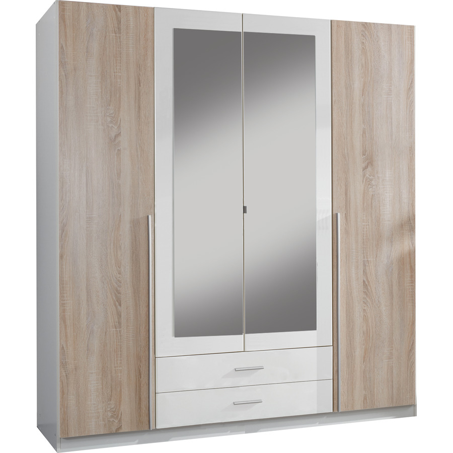 Schrank Kuga weiss/graphit, 4-trg