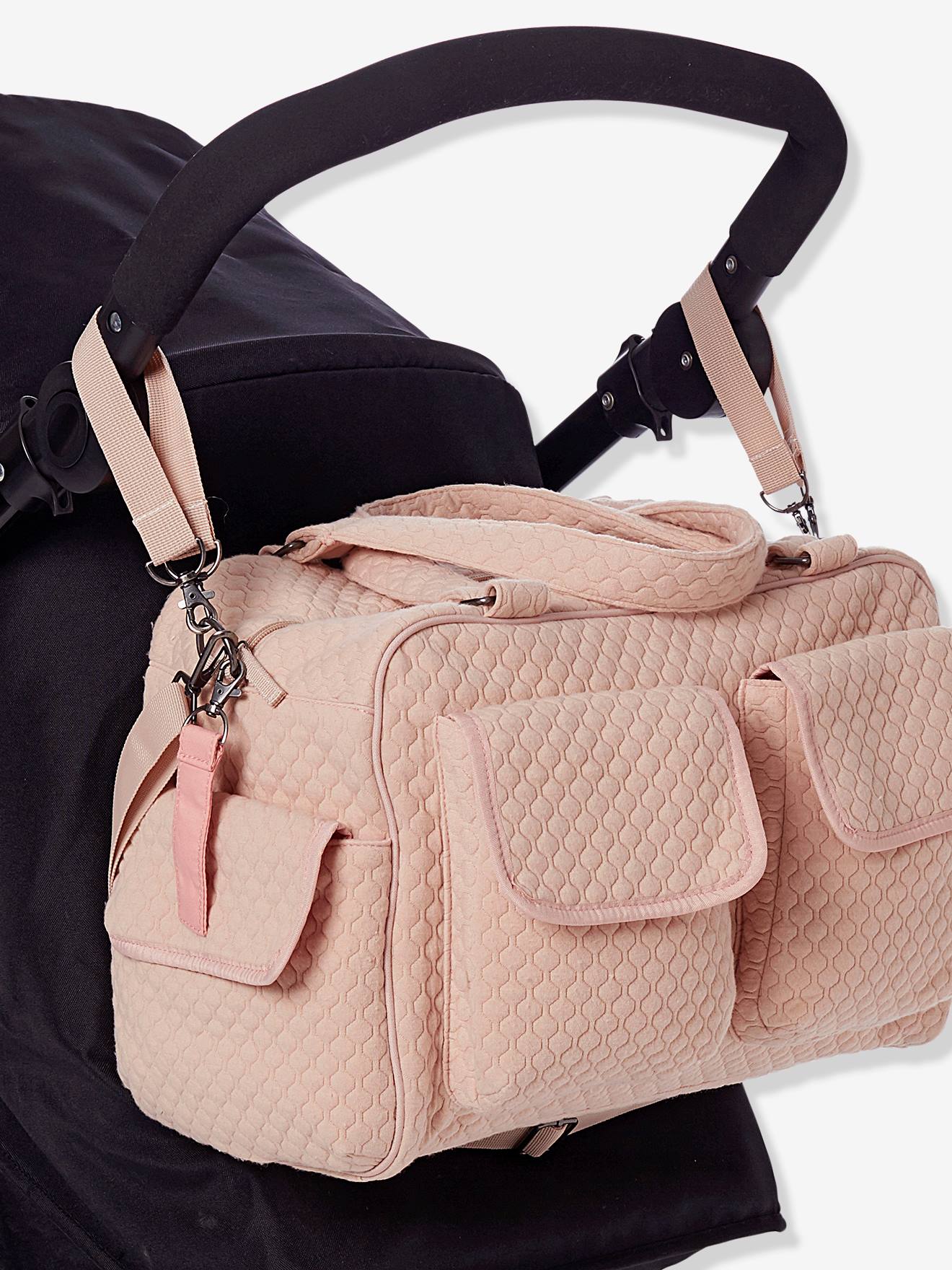 Bolsa trocador com vários bolsos VERTBAUDET Journée, rosa claro