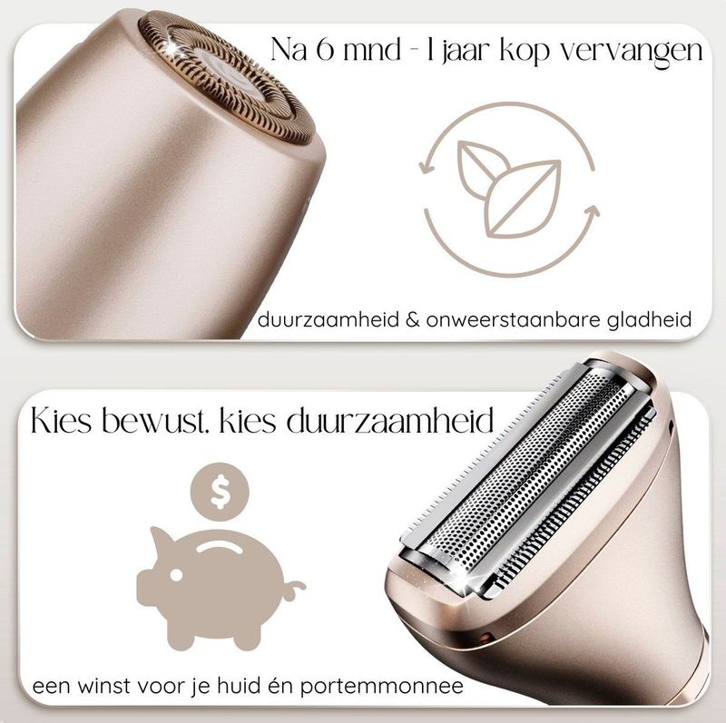 Sansbeauté - 2-in-1 Ladyshave - Scheerapparaat - USB Oplaadbaar - Voor Gezicht en Lichaam