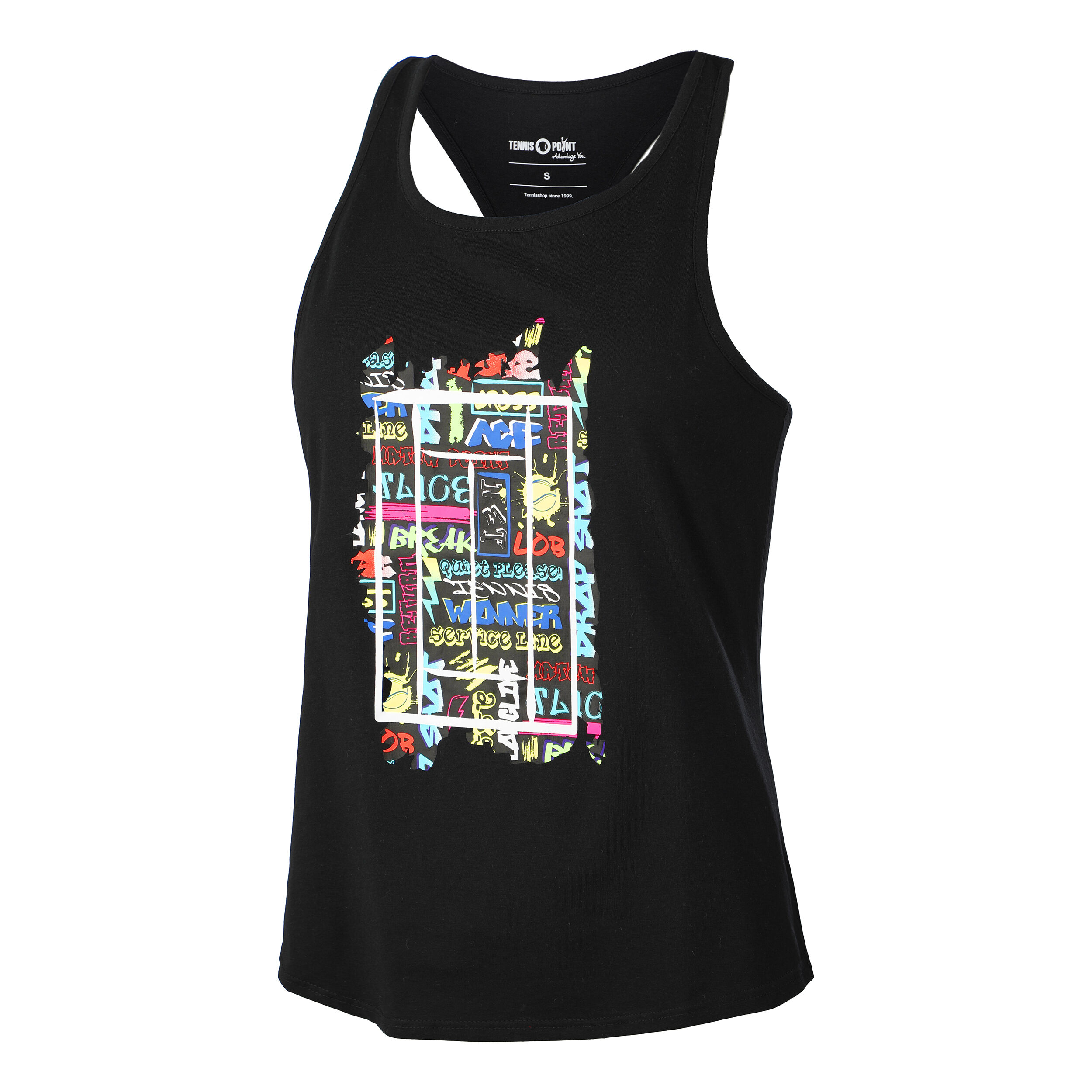 Tennis-Point Graffity Débardeur Tank Top Femmes - Noir , Multicouleur