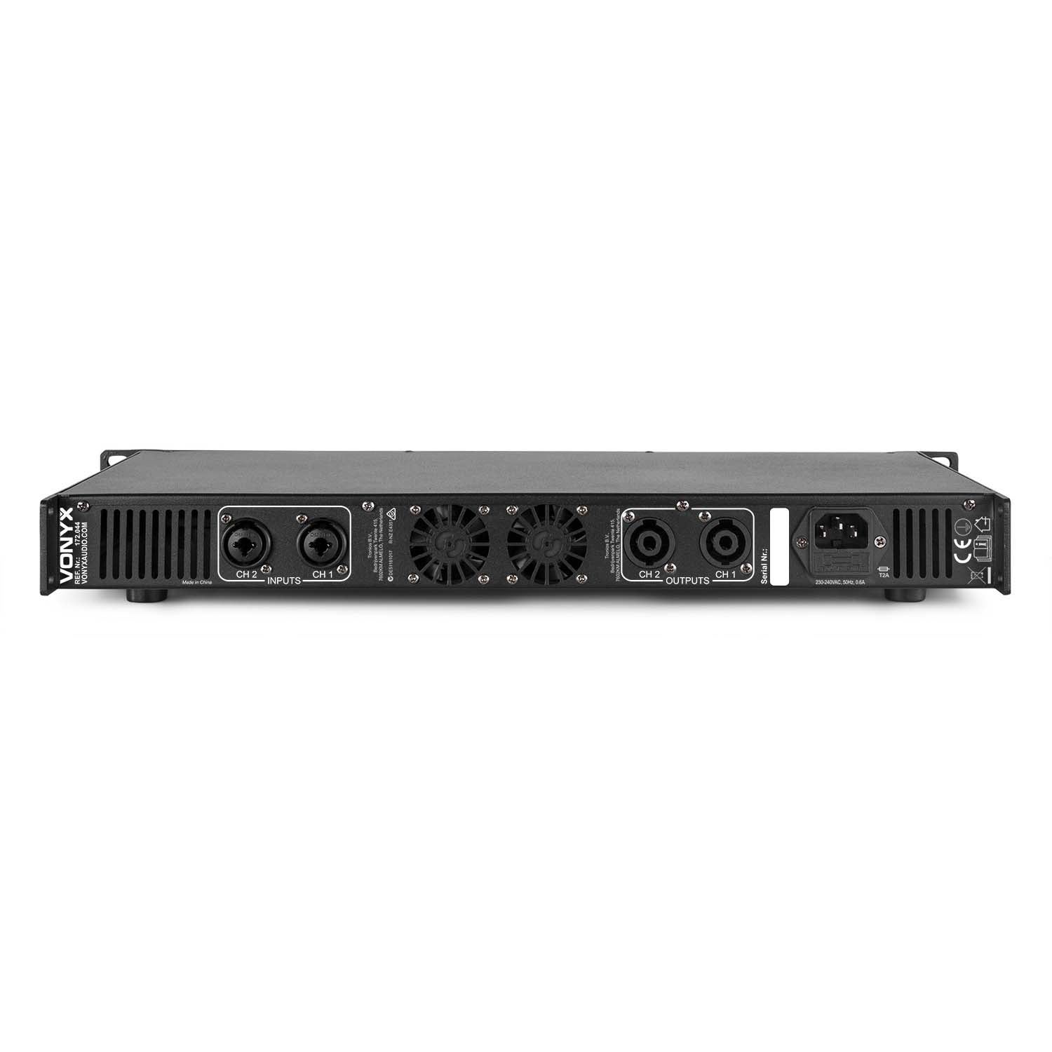 Vonyx VDA500 19-inch stereo PA-versterker 500 Watt 4/8 Ohm