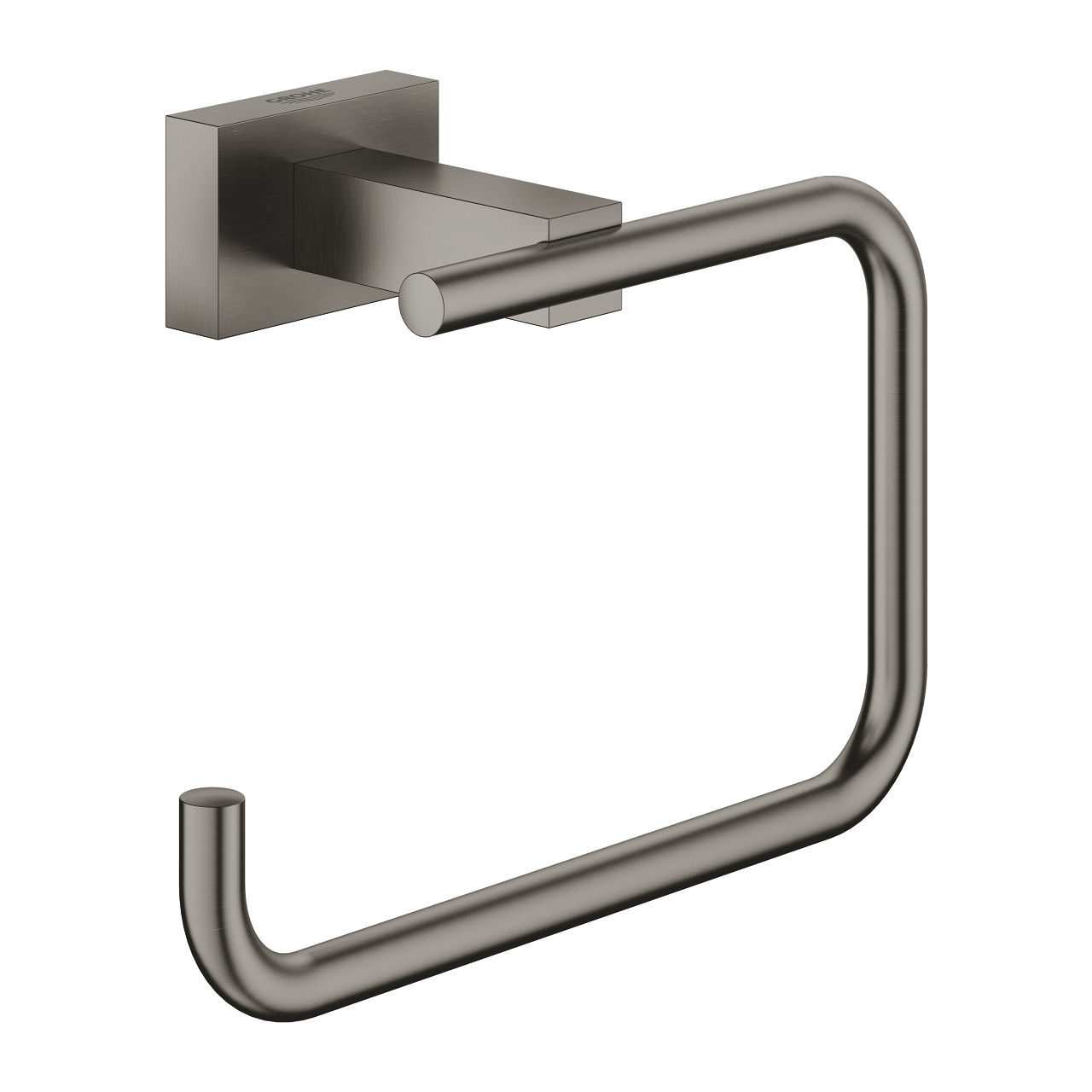 Grohe Essentials Cube toiletrolhouder zonder klep brushed hard graphite