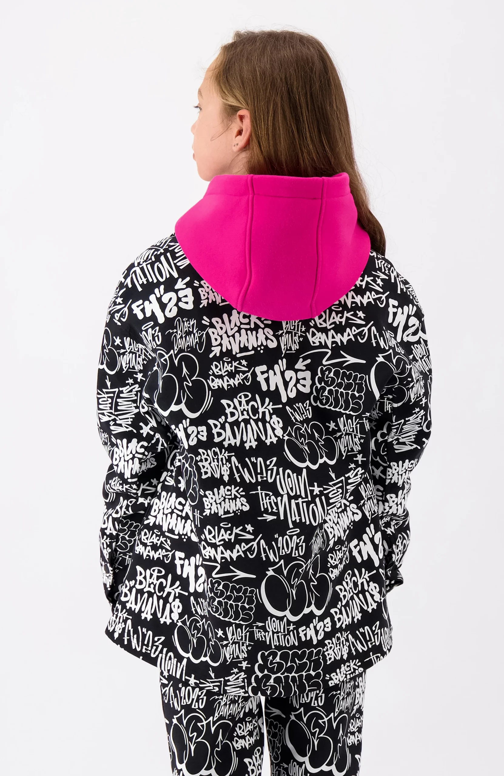 Black Bananas Tag Overshirt Kids Zwart/Wit