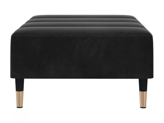 Repose-pied noir 77x55x31 cm velours