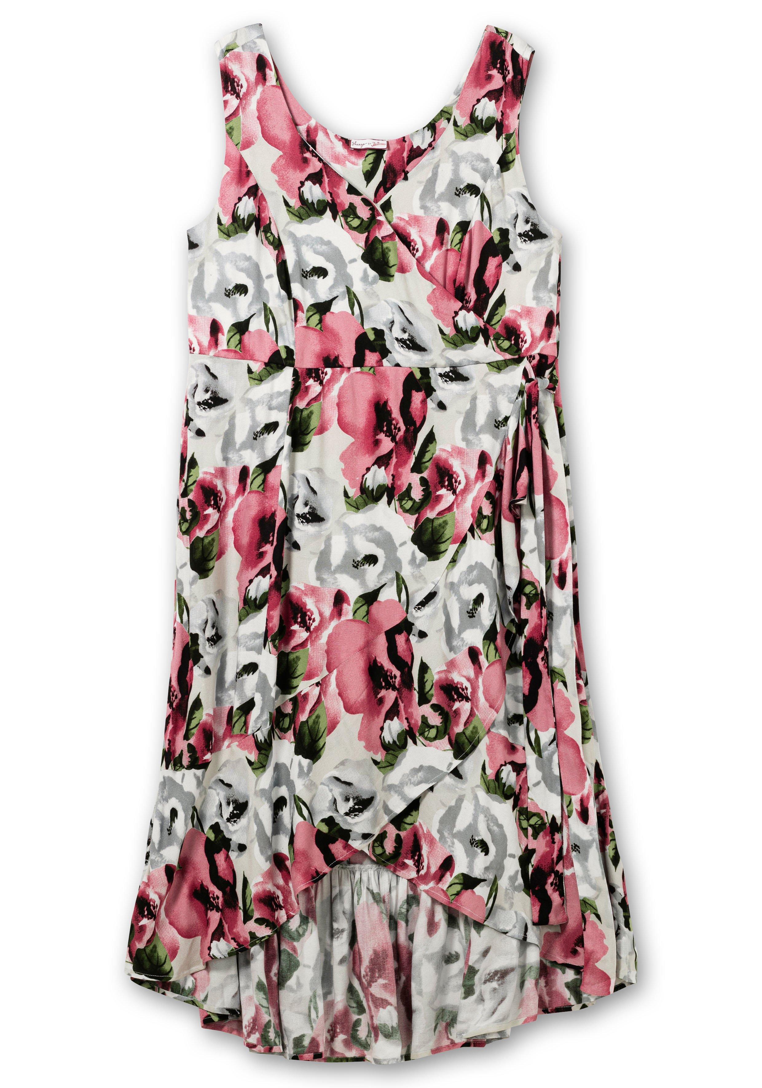 Maxikleid in Wickeloptik, mit Blumendruck