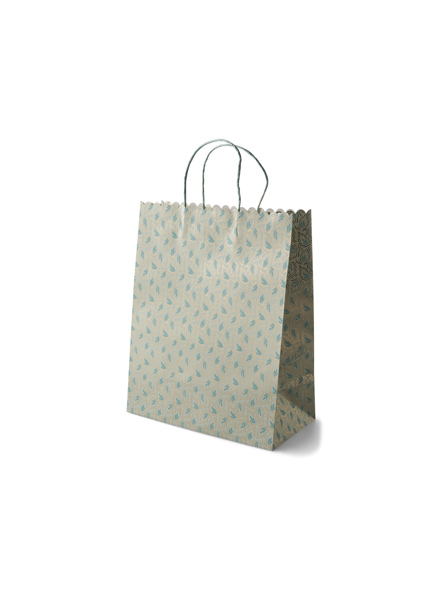 Gavepose | Papir. 26,4 x 13,6 x 32,7 cm.  | Dusty Green