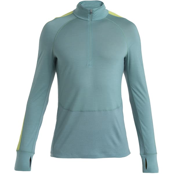 T-shirt randonnée ICEBREAKER M MERINO 125 ZONEKNIT LS HALF ZIP CLOUD RAY/HYPER/CB