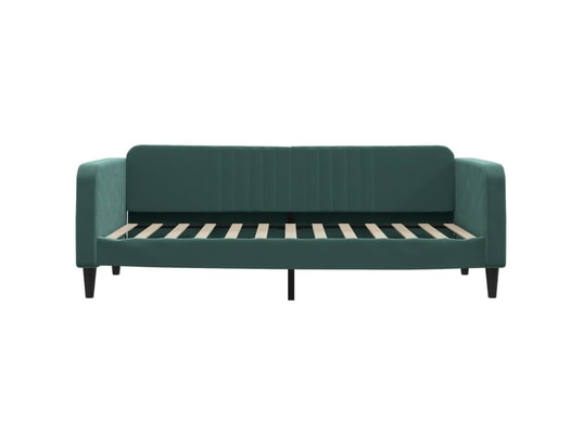 VIDAXL - Lit de jour avec lit gigogne vert foncé 100x200 cm velours