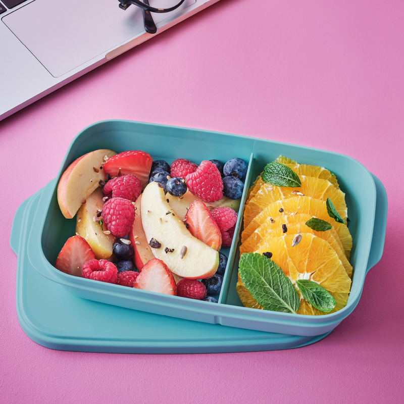 Eco+ Snackbox  Die clevere Snackbox sorgt mit Unterteilungen für Ordnung beim Pausensnack.