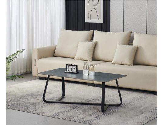 CONCEPT1 - Table basse Sidonie gris anthracite 120 x 60 x h45 cm