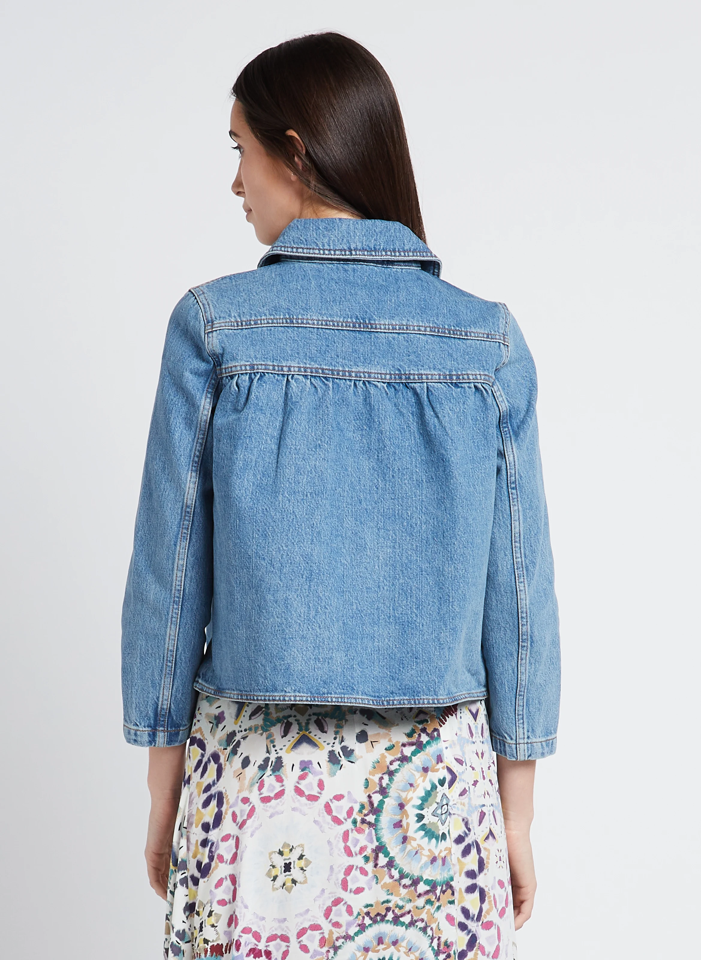 TINY - Veste courte en denim délavé | Bleu