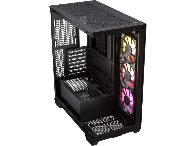 Corsair PC-Gehäuse 3500X ARGB TG Schwarz Mid-Tower PC-Case mit atemberaubender Ästhetik und geräumigem Innenraum