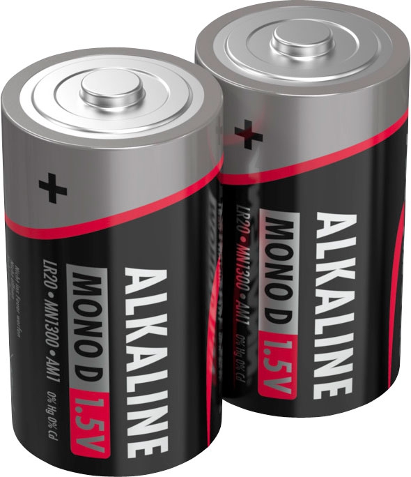 Ansmann Alkaline LR20 Mono D Batterie 1,5 V 2er-Set