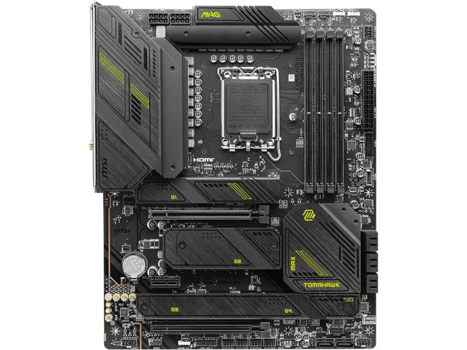MSI MAG Z790 TOMAHAWK MAX WIFI - Bundkort - ATX - LGA1700 sokkel - Z790 Chipset - USB 3.2 Gen 1, USB 3.2 Gen 2, USB-C 3.2 Gen2, USB-C 3.2 Gen 2x2 - 2.5 Gigabit LAN, Wi-Fi 7, Bluetooth - onboard grafik (CPU påkrævet) - HD Audio (8-kanaler)