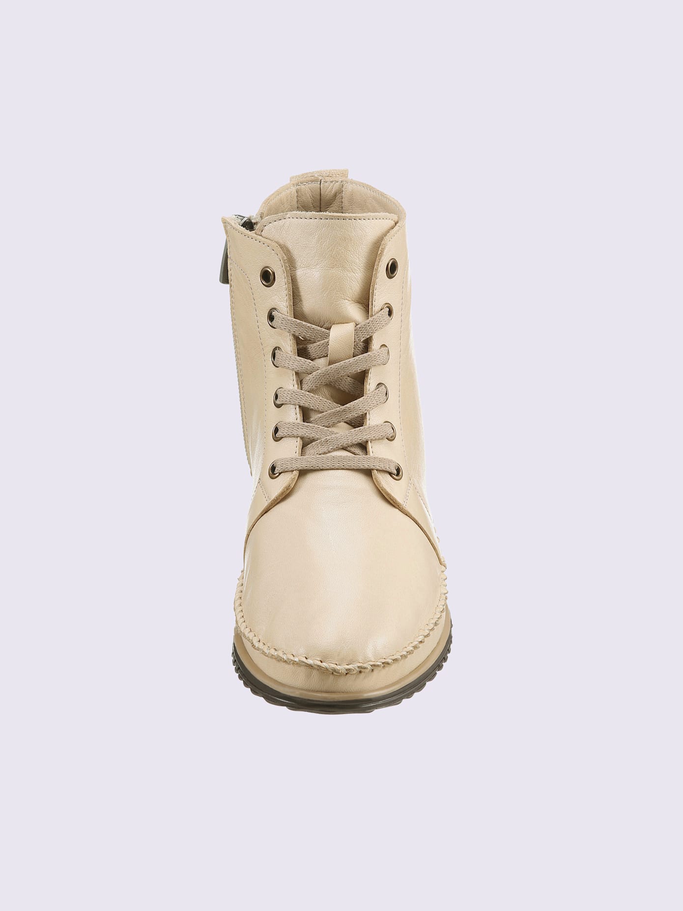 Bottines à lacets cuir nappa de vache