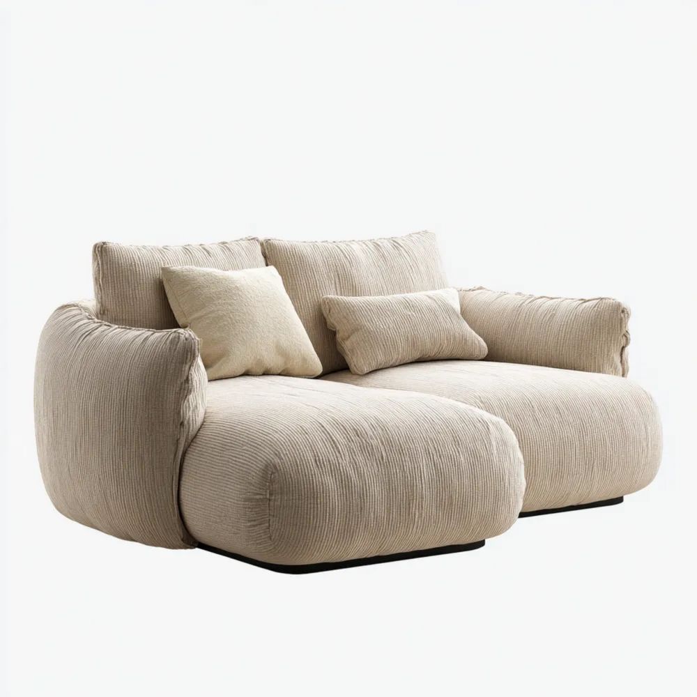 Modulares Sofa Cordgewebe 200x100x75 cm - Beige - Modernes Design