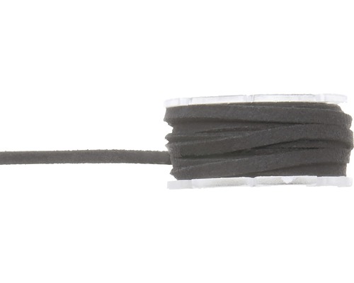 Veloursleren tape rol, zwart, 3 mm, 2 m