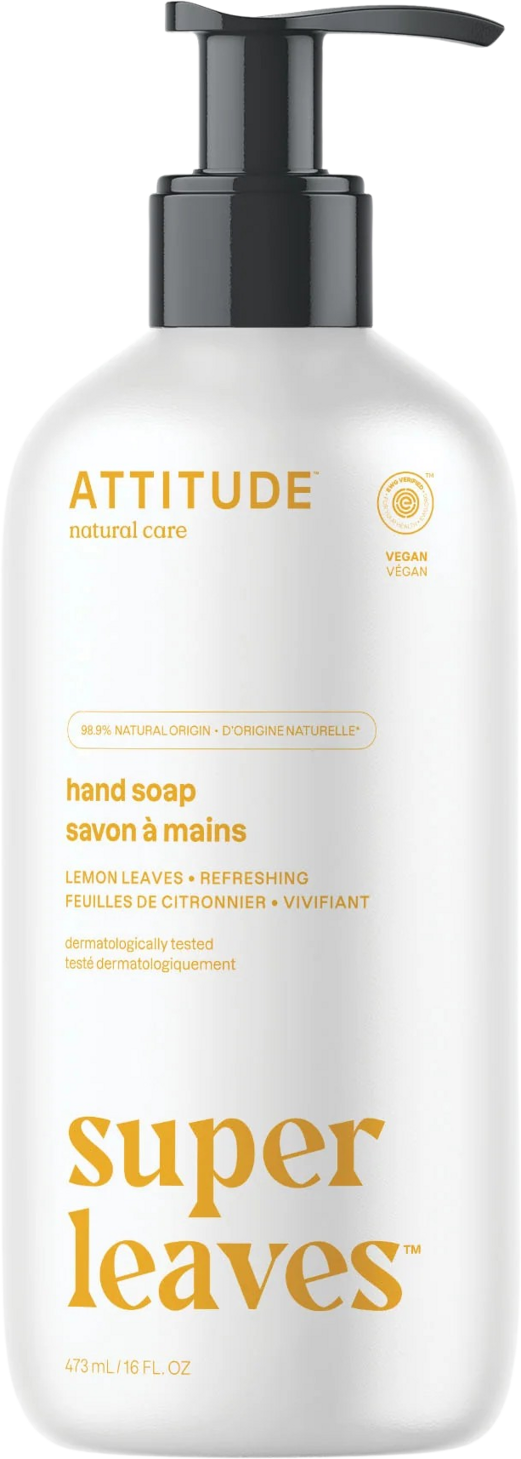 ATTITUDE  Super Leaves Hand Soap Lemon Leaves, 473 ml
