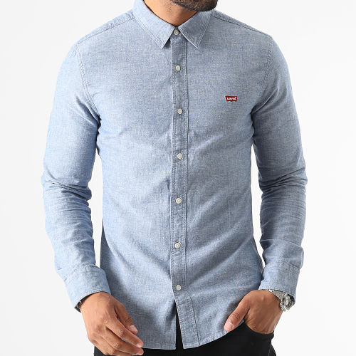 Chemise Manches Longues 86625 Bleu Clair Chiné