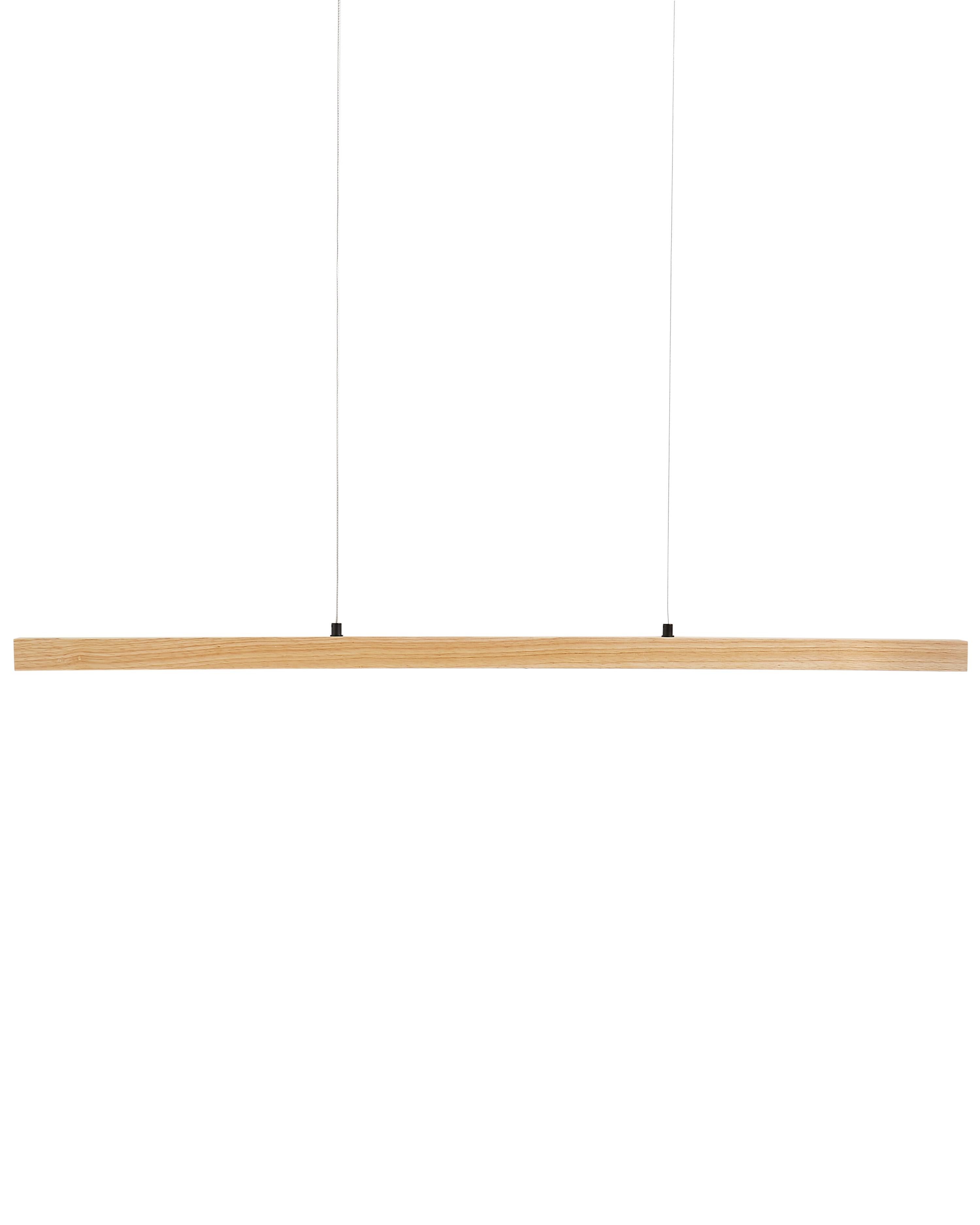 LED hanglamp STEWARTS met afstandsbediening met dimmer Eikenhout Lichtbruin