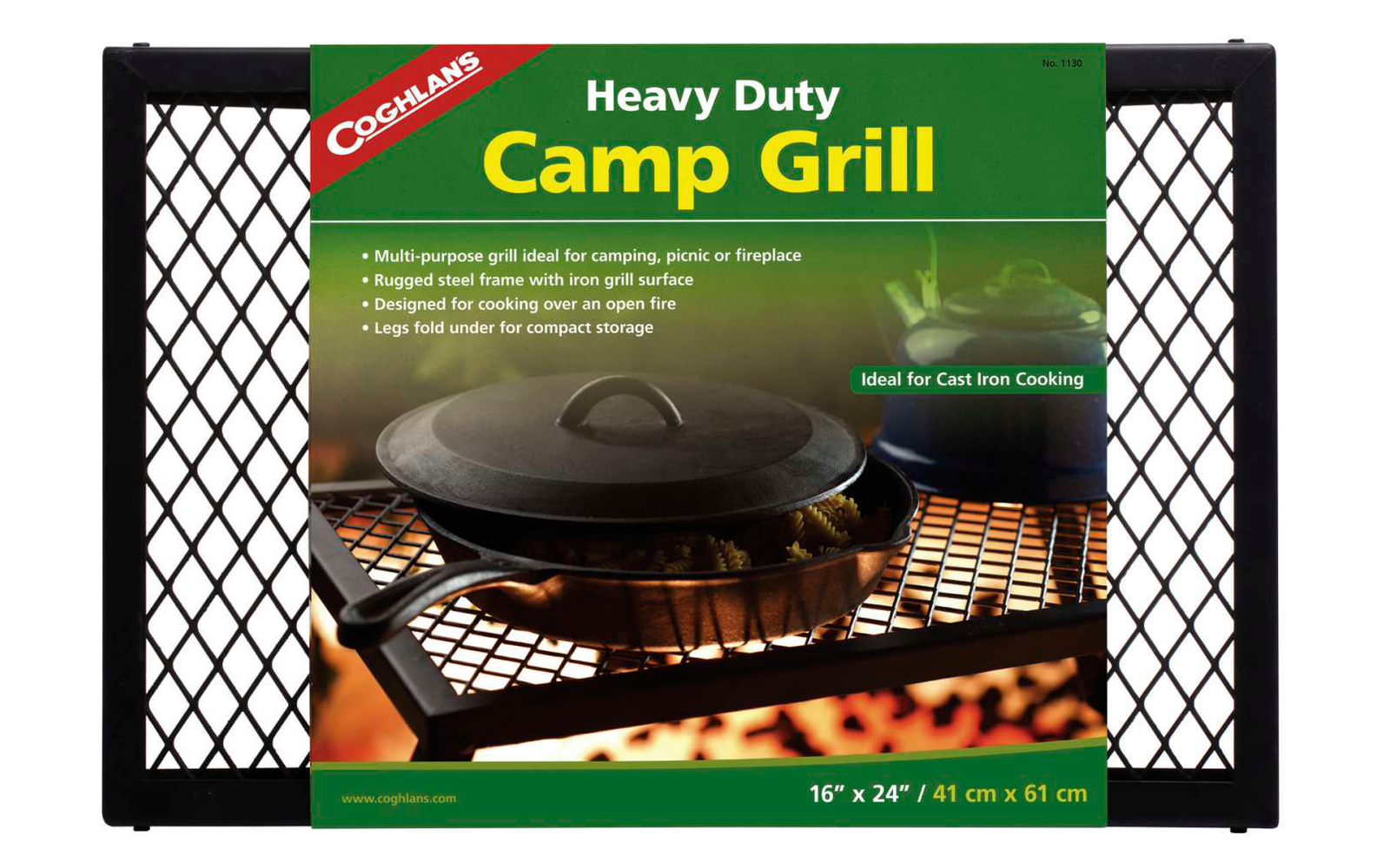 Coghlans Klappgrill Heavy Duty 61 x 41 cm schwarz