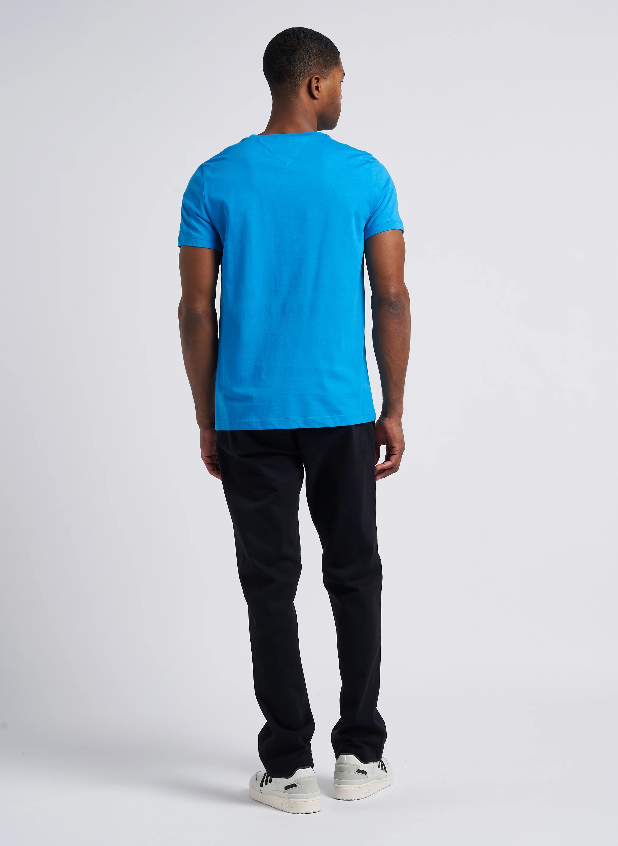 Pantalon slim en coton mélangé | Noir
